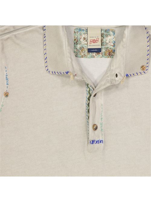 polo piquet ricamata BOB | RICKY R00582MARMO